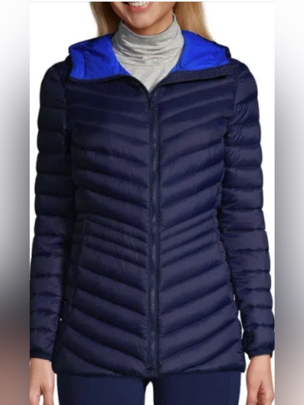IN EXCELLENT CONDITION! LANDS’ END WANDERWEIGHT ULTRA LIGHT PACKABLE DOWN JACKET